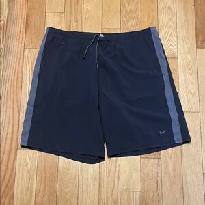 Nike Black Shorts with Gray Side Panels